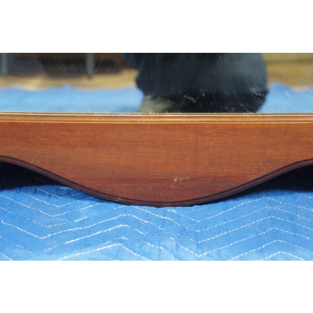 Brown Late 20th Century Vintage Chippendale Carved Mahogany Trophy Urn Wall Vanity Mirror For Sale - Image 8 of 12