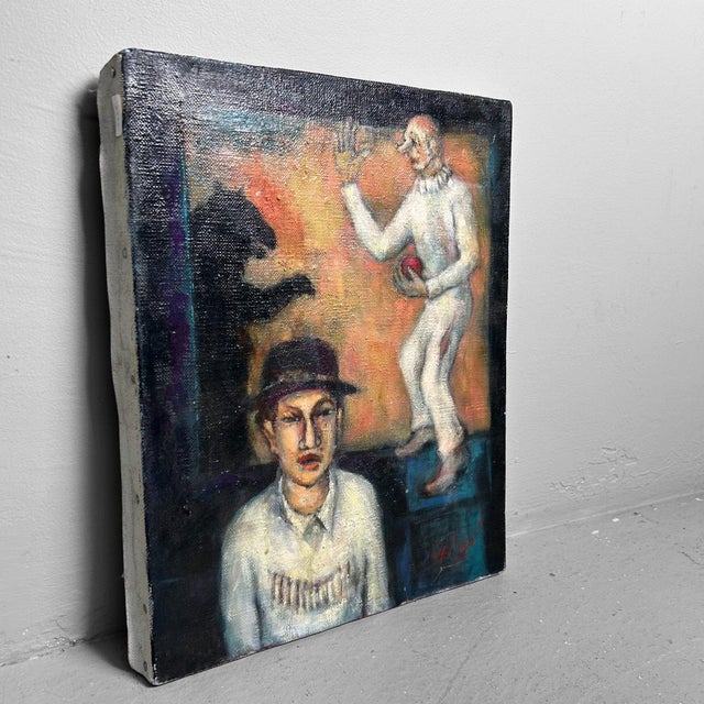Higo, Circus, 1960s, Oil on Canvas For Sale - Image 4 of 9