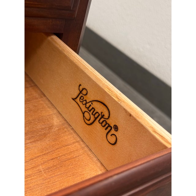 Lexington Furniture Lexington Traditional Double Pedestal Executive Desk, Vintage For Sale - Image 4 of 12
