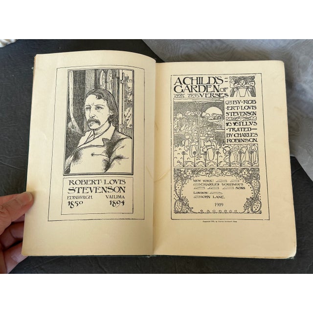 1900 - 1909 Antique Decorative Book a Child's Garden of Verse by Robert Louis Stevenson For Sale - Image 5 of 11