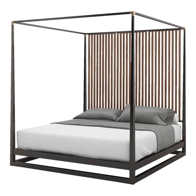 Mid Century Modern Style Canopy Bed For Sale