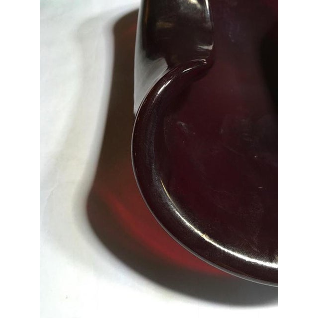 Mid-Century Modern Rubin Color Blown Paste Glass Bowl, Italy, 1960s For Sale - Image 14 of 18