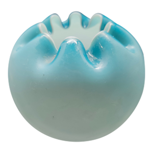 Vintage Fenton Satin Glass Rose Bowl Vase