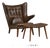 Hans J. Wegner Original Papa Bear Chair and Ottoman For Sale