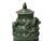 This hand-crafted celadon-glazed ceramic jar, featuring a harmonious blend of smooth, semiglossy finishes and intricate,...
