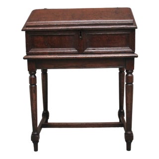 18th Century Oak Desk on Later Stand, 1780s For Sale
