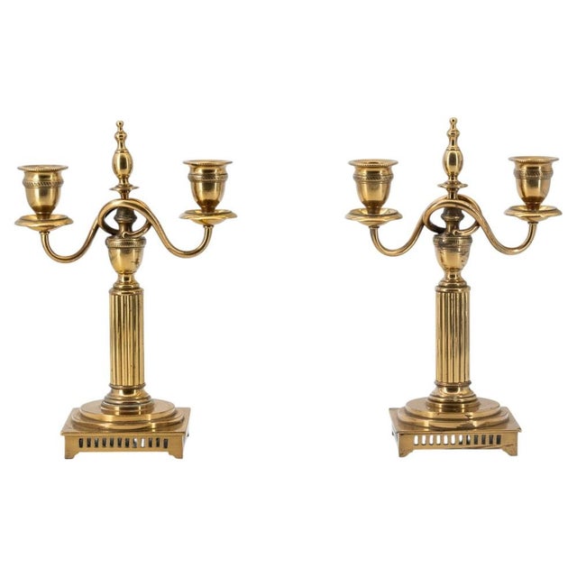 Antique Swedish Brass Candlesticks Skultuna Bruk No. 23, 1890s, Set of 2 For Sale - Image 14 of 14