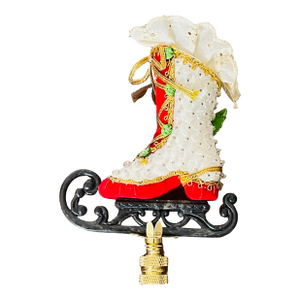 Vintage Fancy Skating Shoe Lamp Finial