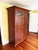 Romweber Romweber Arts & Crafts Solid Cherry Armoire With Leaded Glass For Sale - Image 4 of 5