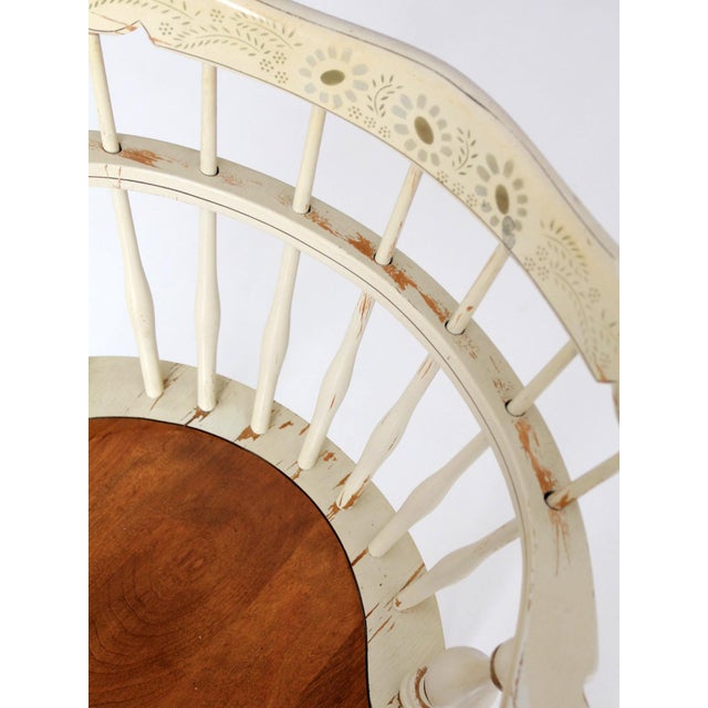 Vintage Ethan Allen Comb Back Painted Chair For Sale - Image 6 of 13