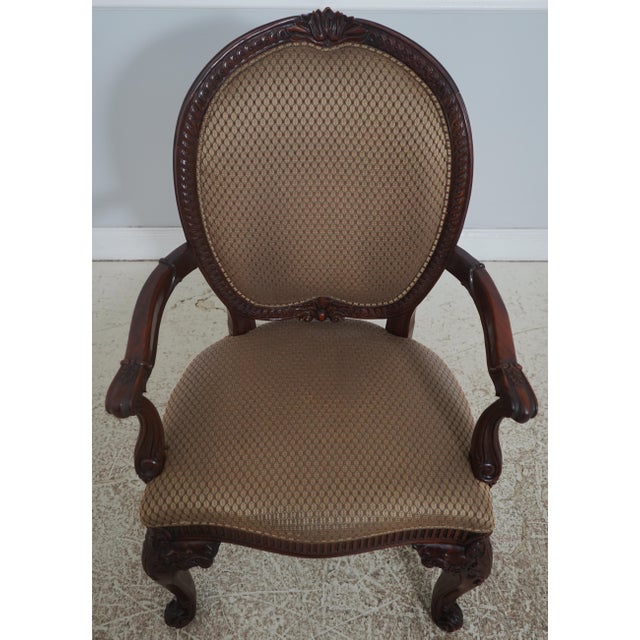 Age: Approx. 25 Years Old Details: Nice Carved Details Georgian Style Large Impressive Chairs Nice Scrolled Legs See Other...