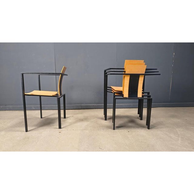 Postmodern Dining Chairs by Karl Friedrich Förster for KFF, 1980s, Set of 6 For Sale - Image 4 of 15