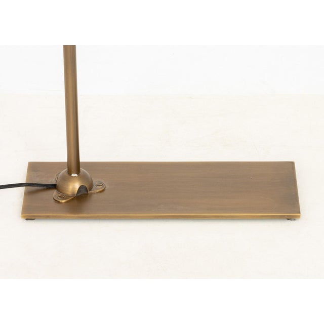 Contemporary Contemporary Brushed Brass Adjustable Floor Lamp For Sale - Image 3 of 6