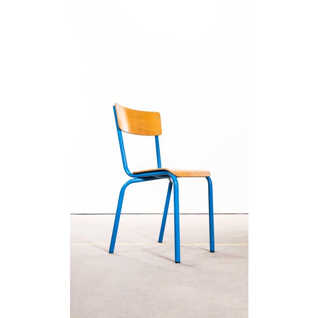 Blue Simple Stacking Dining Chair from Mullca, 1960s For Sale - Image 12 of 13