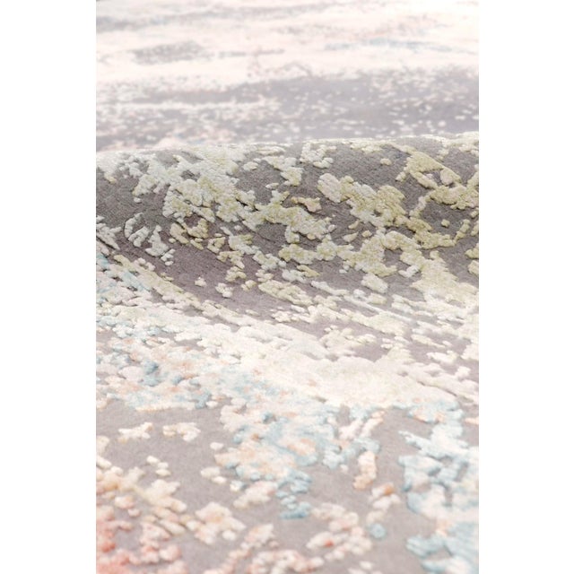 Modern Modern Silk & Wool L. Grey Area Rug- 9'11'' X 14' 1'' For Sale - Image 3 of 6