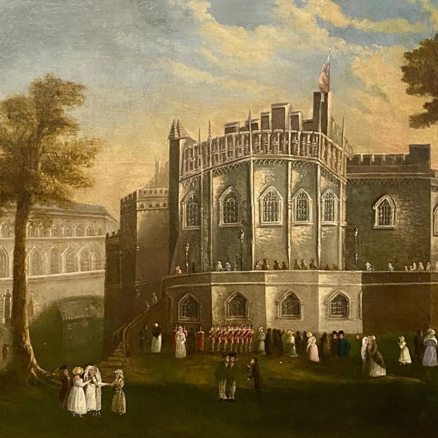 18th CenturyPainting of British Medieval Castle For Sale - Image 4 of 8