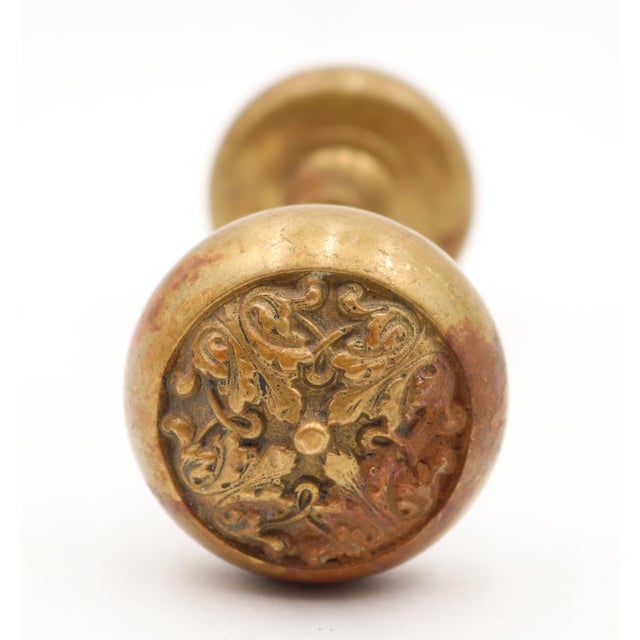These German Renaissance style four fold brass door knobs were made by Reading in the 1905 catalog. It is part of the...