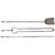Early Gothic Twisted Steel Fire Irons, Set of 3 For Sale