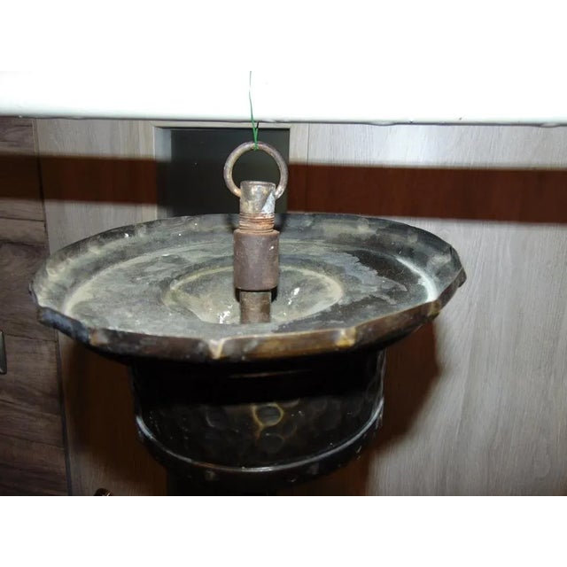 19th Century Brass Gas Ceiling Lamp For Sale - Image 10 of 12