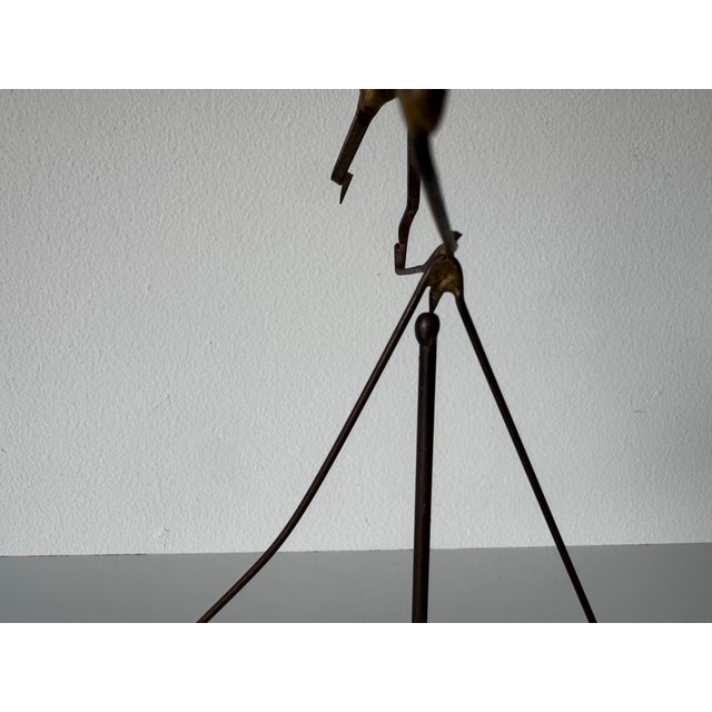 1980s Vintage Balancing Kinetic Brutalist Metal Sculpture For Sale - Image 5 of 11