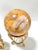 1970s Vintage Marble & Onyx Decorative Spheres on Brass Pedestals – Set of 3 For Sale - Image 5 of 9