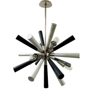 Elk Home Solara Polished Nickel Metal 6 Light Chandelier Sputnik Design For Sale
