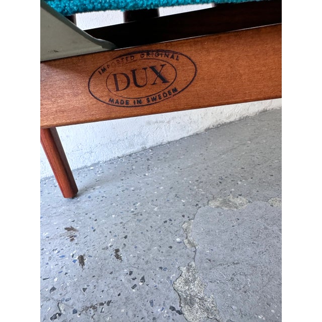 Blue 1960s Danish Mid Century Modern Teak Sofa by Folke Ohlsson for Dux Model 72-S For Sale - Image 8 of 8