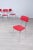 Set consists of four stackable chairs original design 50s, not a remake of the present day. Chromed steel frame, seat and...