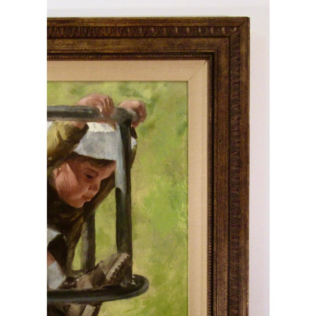 Gunnar Donald Anderson Boy Climbing A Structure C,1990 Painting For Sale In San Francisco - Image 6 of 6