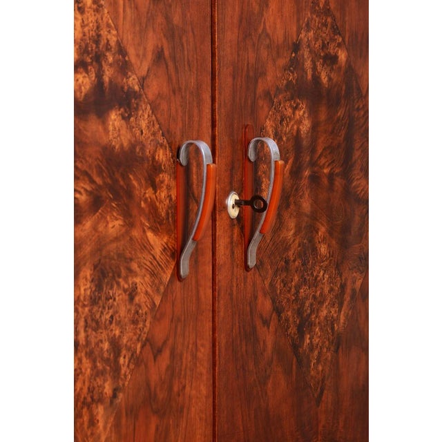 Art Deco Commode in Walnut and Glass, Czech, 1920s For Sale - Image 16 of 18