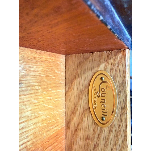 Late 20th Century Council Furniture Queen Anne Inlaid Lowboy For Sale - Image 9 of 9