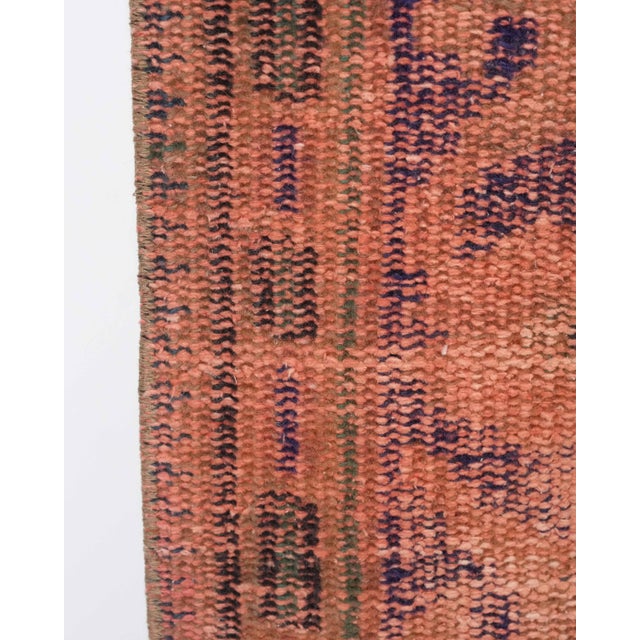 Turkish 1970s Vintage Turkish Oushak Handmade Wool Cotton Orange Area Rug For Sale - Image 3 of 11