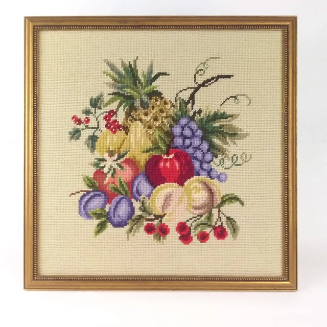 Vintage Hand Created Needlepoint Artwork For Sale - Image 10 of 10