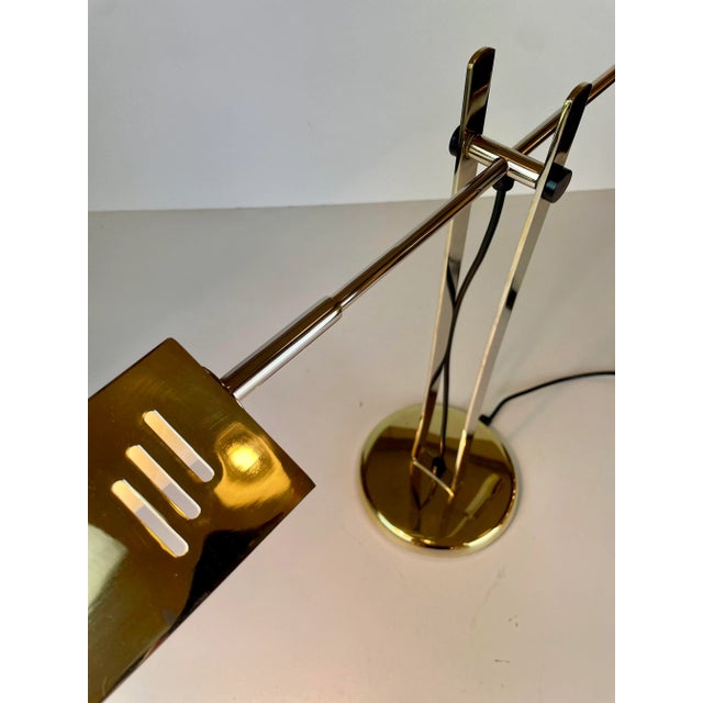 Gold Italian Articulated Desk Lamp, 1980s For Sale - Image 8 of 12