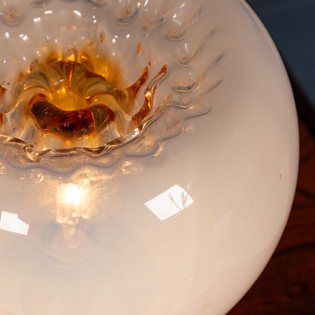 AVMazzega Vintage Murano Glass Table Lamps by Gaetano Sciolari for Mazzega, 1970, Set of 2 For Sale - Image 4 of 18