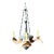 Vintage Horn Motif Metal Hanging Light For Sale