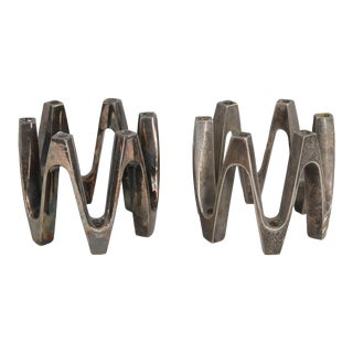 1960s Dansk Designs - Crown Candelabra - Set of 2 For Sale