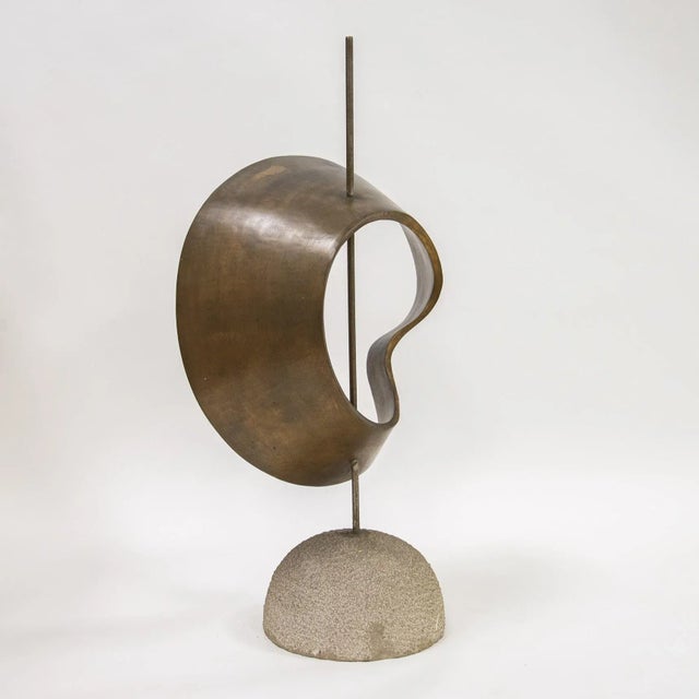 Franco Asco, Forma Evoluzione 14B, 1957, Bronze & Stone For Sale - Image 3 of 10