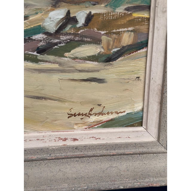 Georg Andersson, Mountains Landscape, 1950s, Oil Painting on Canvas, Framed For Sale - Image 9 of 17