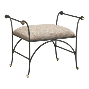 Currey & Company Mabel Ottoman, Perf Barrett Sandstone