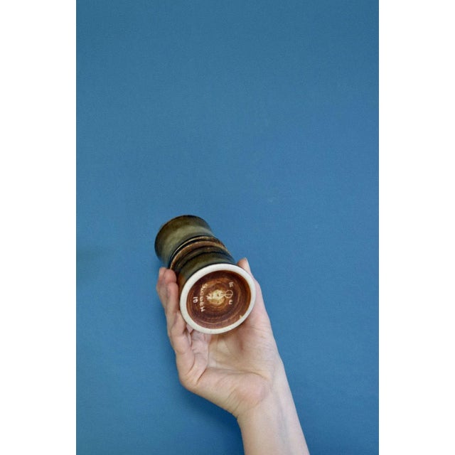 Olive Porcelain Table Lamp by Olle Alberius for Rörstrand For Sale - Image 8 of 10