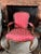 5-Piece Antique French Salon Suite — Settee & Bergère Chairs, Red Upholstery For Sale - Image 4 of 9