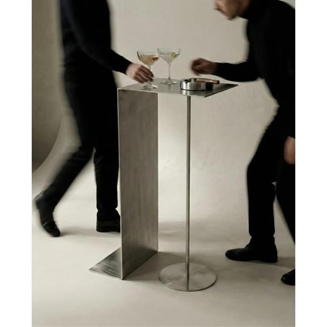 Metal Tacco Cocktail Table in Stainless Steel by Metalmorphosis Studio For Sale - Image 7 of 8