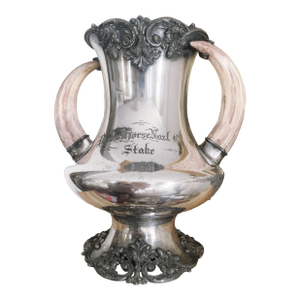 Antique Silver Plated Chicago Horse Race Trophy