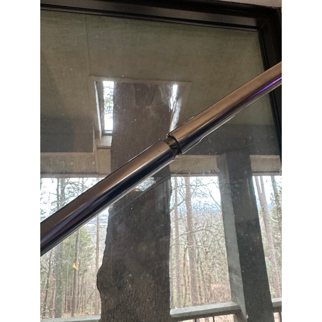 Silver Vintage Mid-Century Modern Chrome Silver Arc Floor Lamp Eyeball Orb Globe For Sale - Image 8 of 11