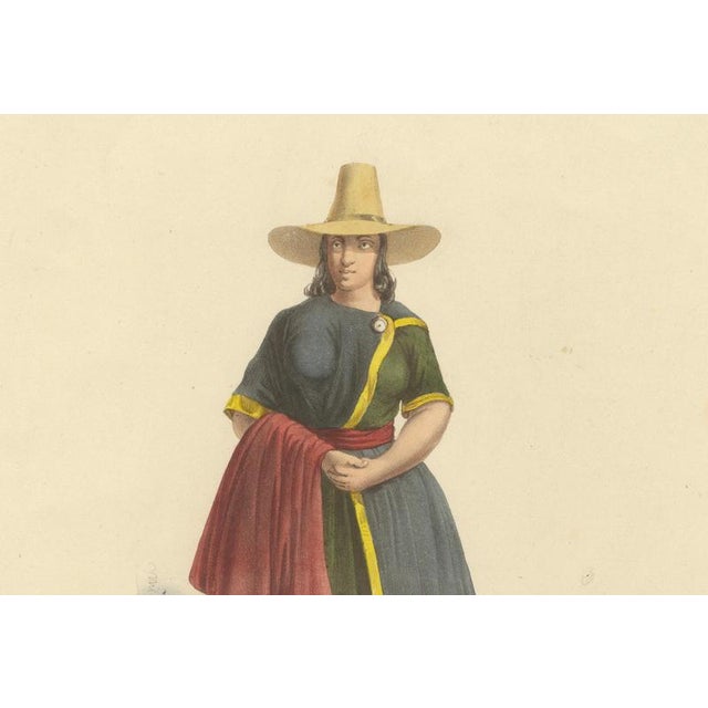 Peruvian Women's Costumes, Huarochirí & Huancavelica, 1841, Lithograph For Sale - Image 5 of 10