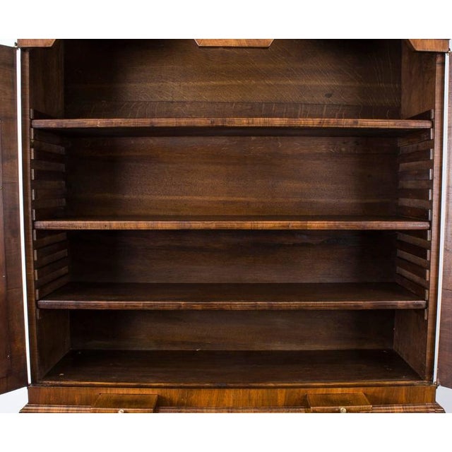 Brown 18th Century Queen Anne Double Dome Burr Walnut Bureau Bookcase For Sale - Image 8 of 10