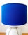 Earthenware Lamp with Blue Lampshade from Longwy, 1970s For Sale - Image 9 of 12