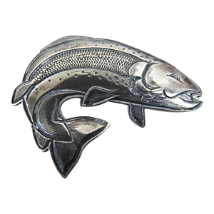 Small Vintage Kit Carson Sterling Silver Fish Pin