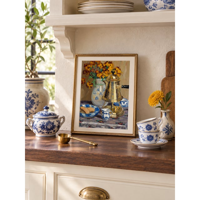 Bunny Williams Home 1907 Vintage Coffee Wall Art Print, German Impressionist Still Life by Philipp Klein - 8" X 10" For Sale - Image 4 of 9